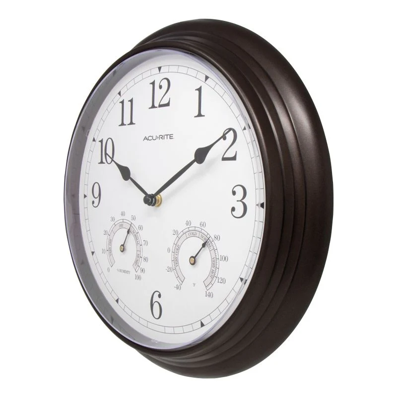 13-inch Outdoor Clock with Thermometer and Humidity - Image 3