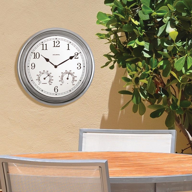 13-inch Outdoor Clock with Thermometer and Humidity - Image 5