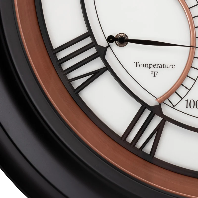 24” Illuminated LED Large Outdoor Decorative Clock with Thermometer and Hygrometer Combo - Image 7