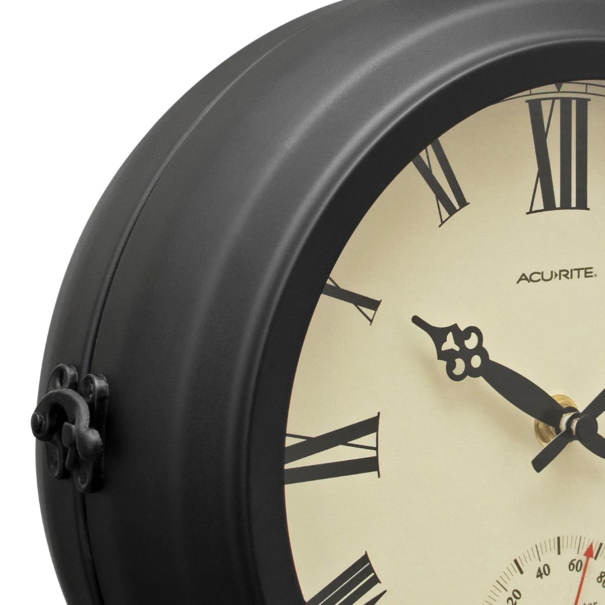 9” Indoor/Outdoor Round Double-Sided Hanging Clock - Image 4