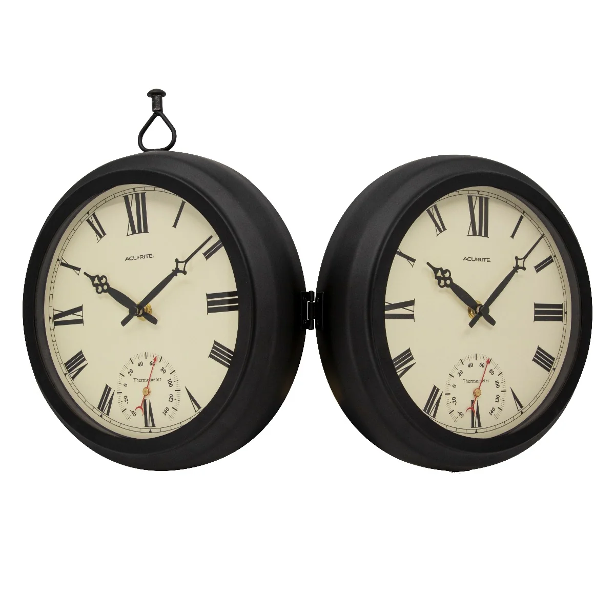 9” Indoor/Outdoor Round Double-Sided Hanging Clock - Image 8