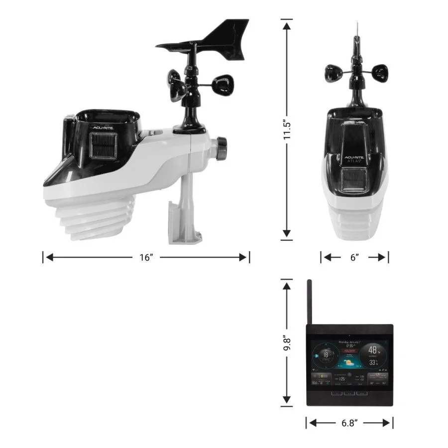 AcuRite Atlas Weather Station with Direct-to-Wi-Fi Display with Lightning Detection and Remote Battery Pack Weather Sensor - Image 6