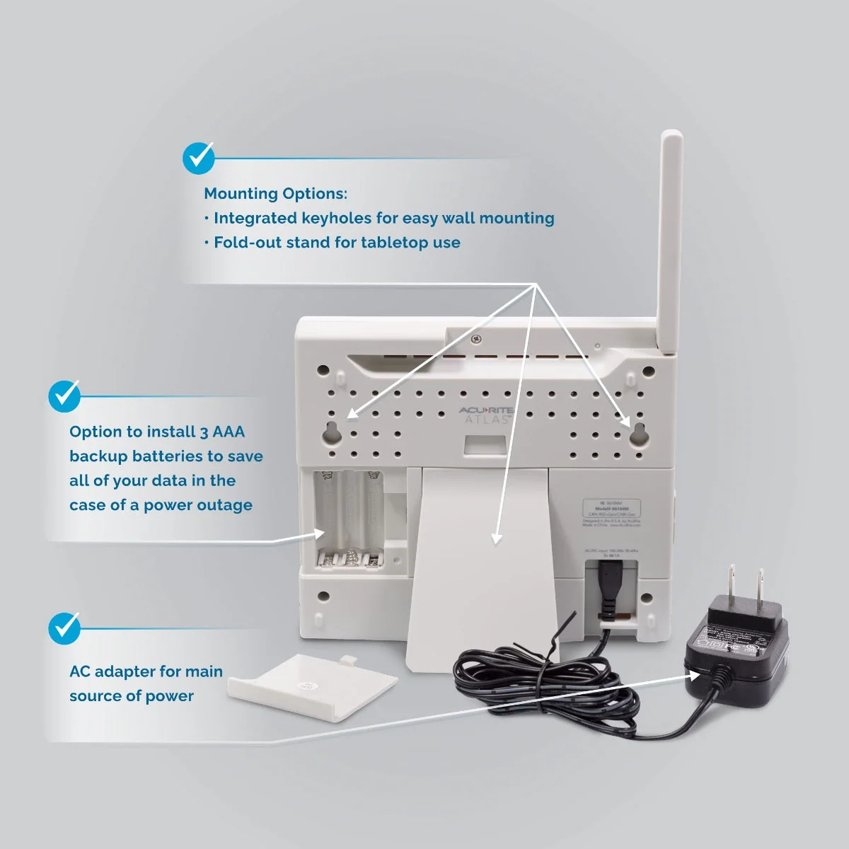 AcuRite Atlas Weather Station with White HD Display and Lightning Detection - Image 4