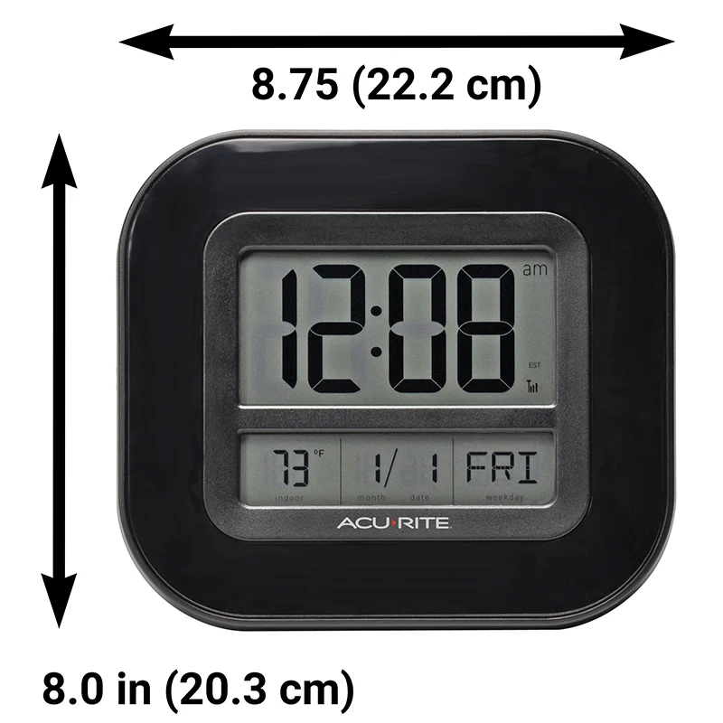 Indoor Atomic Digital Wall Clock with Thermometer - Image 6