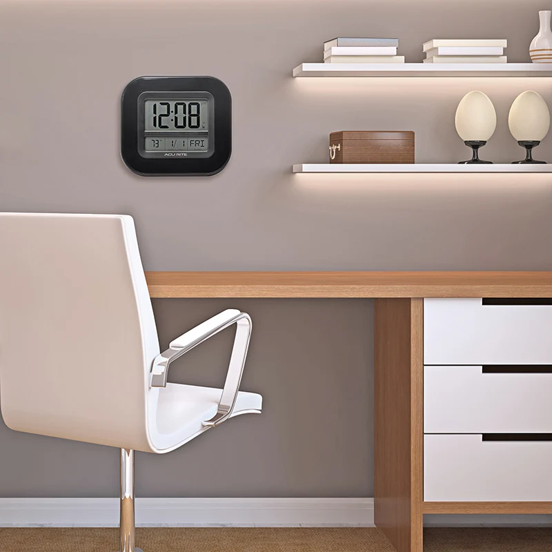 Indoor Atomic Digital Wall Clock with Thermometer - Image 7