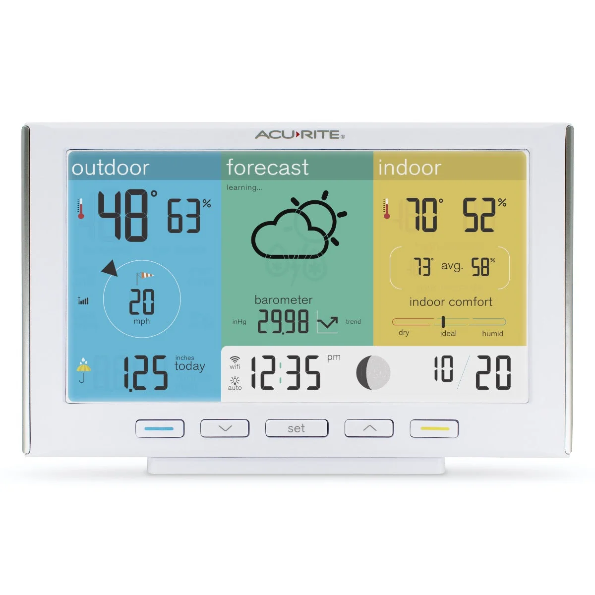 AcuRite Iris (5-in-1) Weather Station with Direct-To-Wi-Fi Display and Solar Power Pack - Image 2