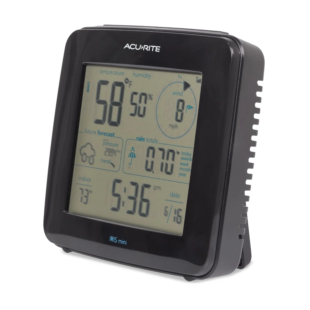 AcuRite Iris Wireless Weather Station Display for Temperature, Humidity, Wind Speed/Direction, and Rainfall with Built-In Barometer - Image 6