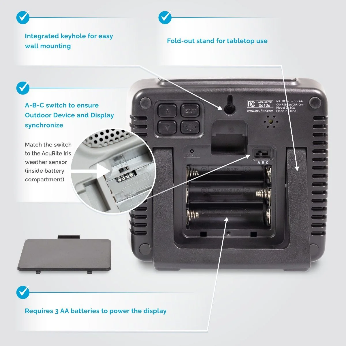 AcuRite Iris Weather Station with Wireless Display for Temperature, Humidity, Wind Speed/Direction, and Rainfall with Built-In Barometer and Iris Nano Display - Image 3