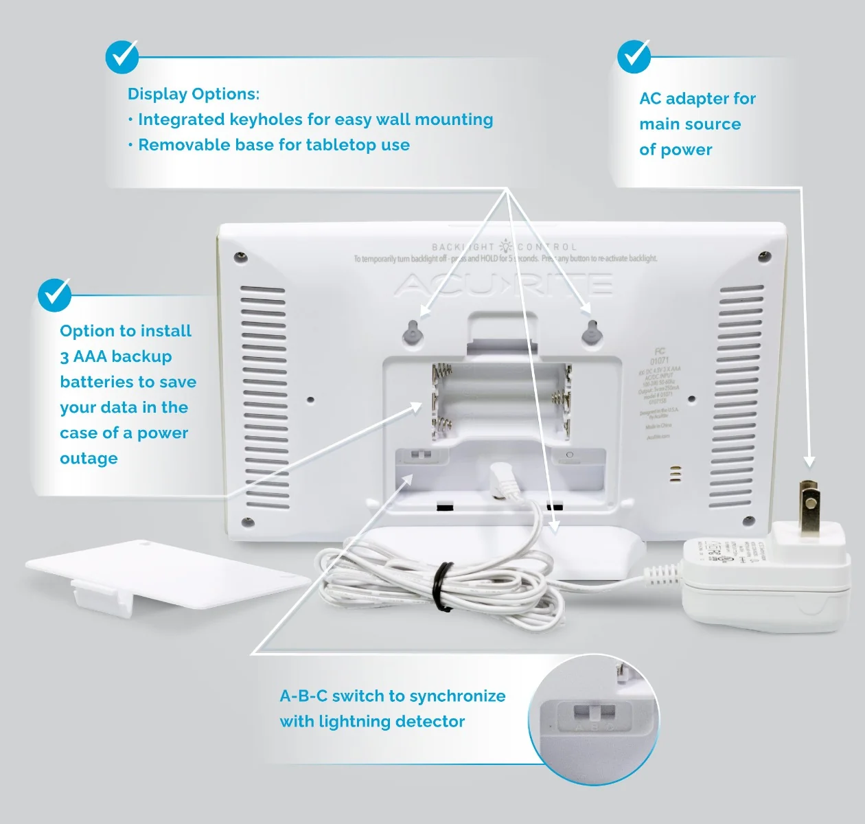 Weather Station with Lightning and Indoor/Outdoor Temperature and Humidity - Image 2