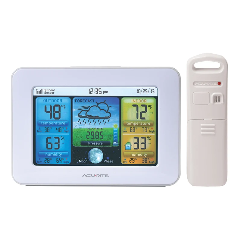 Weather Forecaster with Indoor/Outdoor Temperature and Moon Phase (2 Color Options) - Image 2