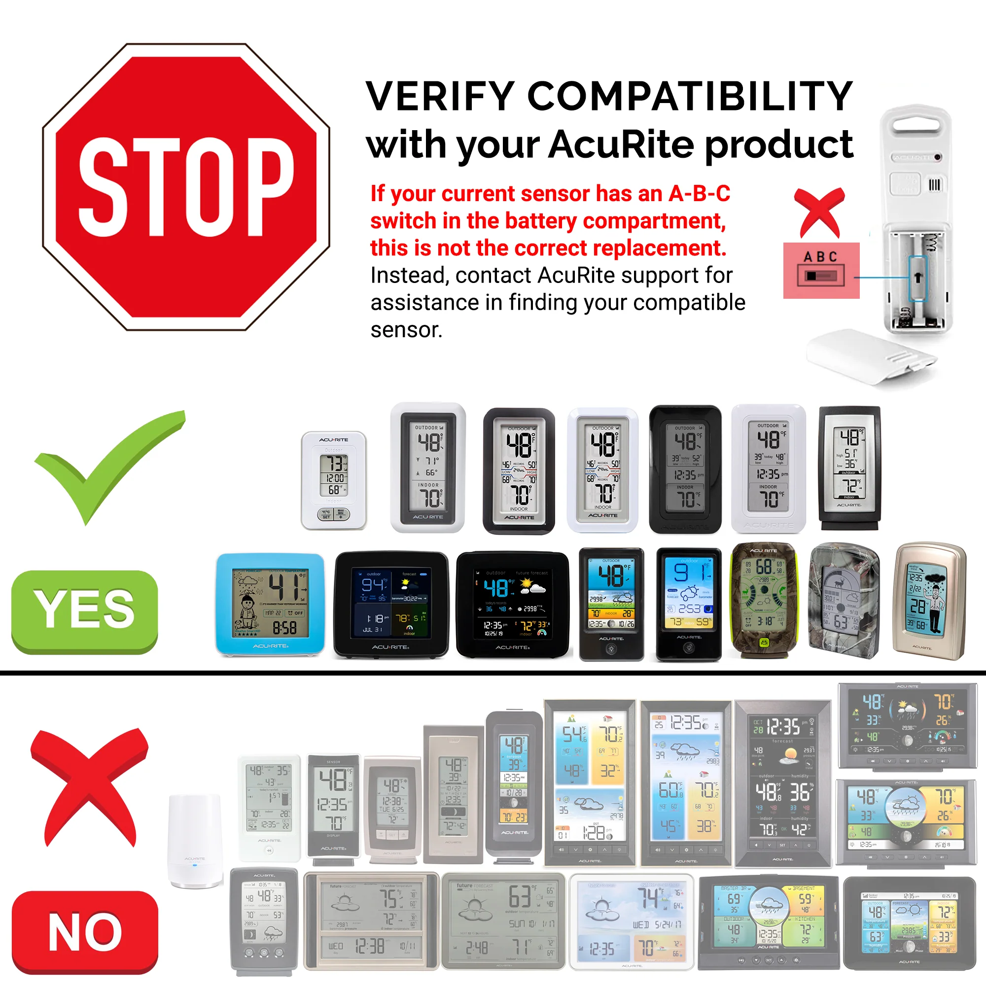 Add-on / Replacement Wireless Sensor (3 Options for Compatibility) - Image 3