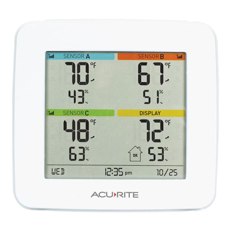 Temperature and Humidity Station with 3 Indoor Sensors - Image 3
