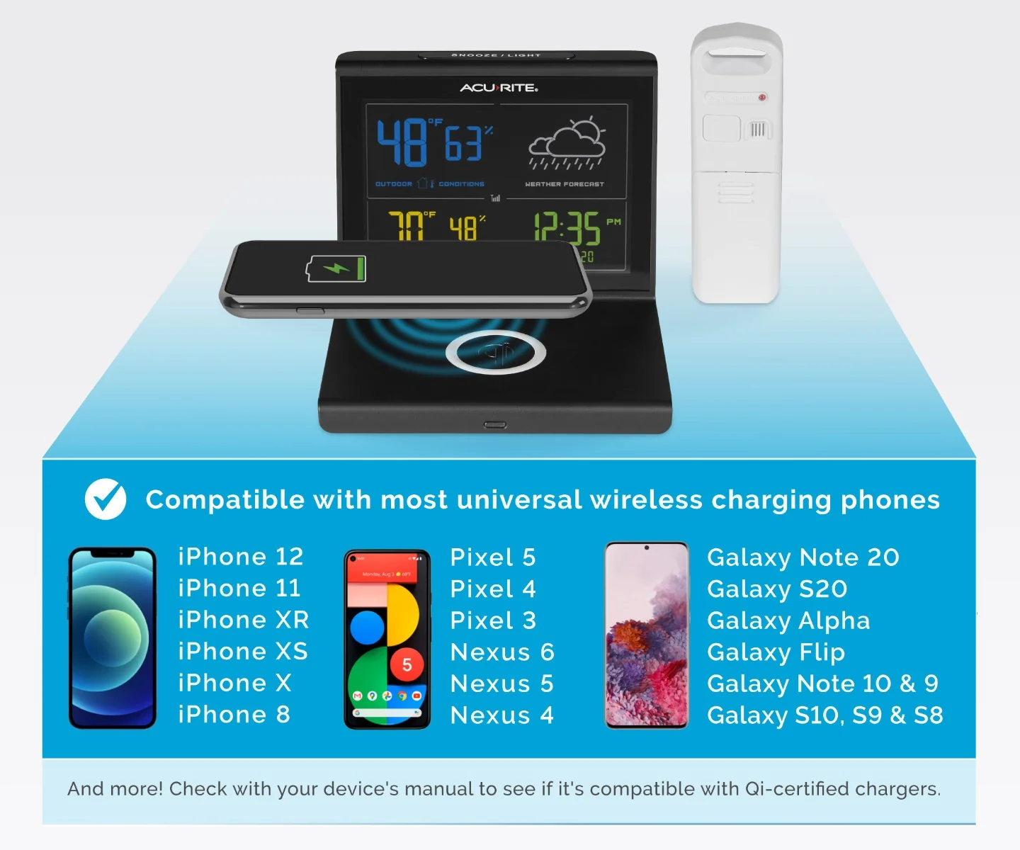 Weather Forecaster with Wireless Charging Pad - Image 3