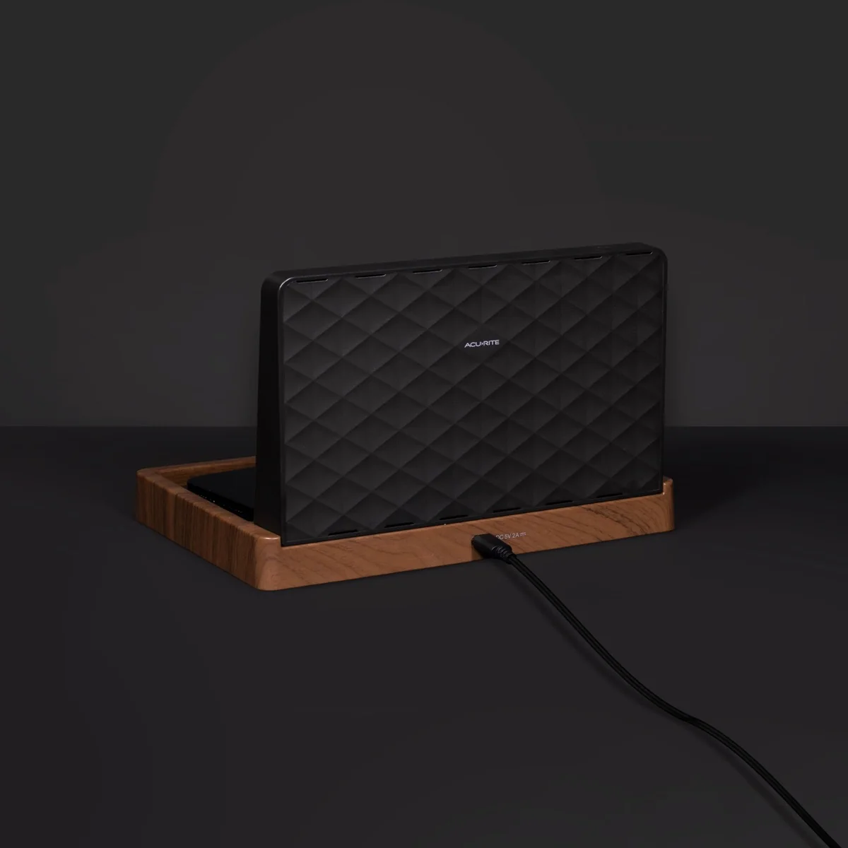 Weather Station Valet with Qi-Certified Wireless Charging Pad and Alarm Clock - Image 5
