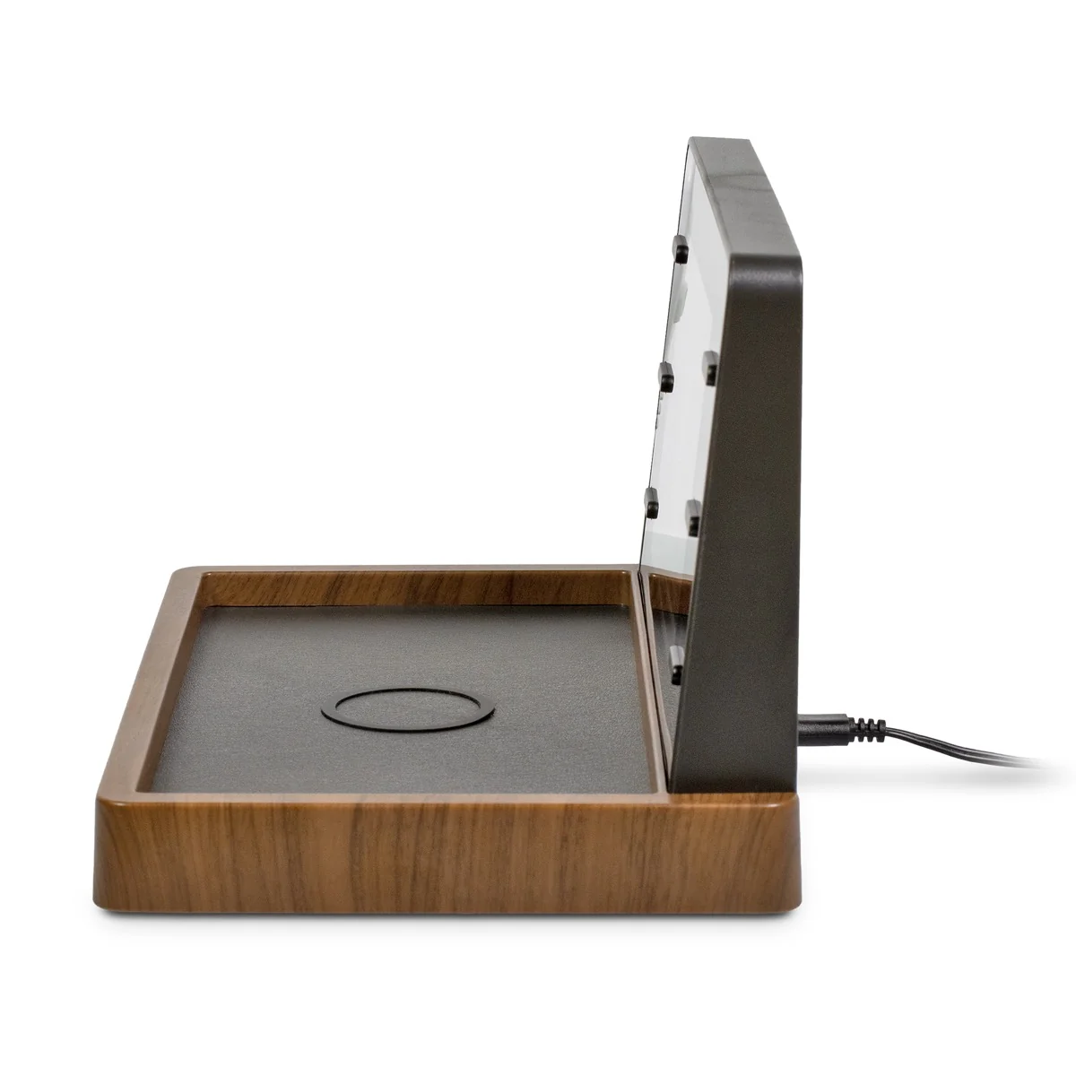 Weather Station Valet with Qi-Certified Wireless Charging Pad and Alarm Clock - Image 7